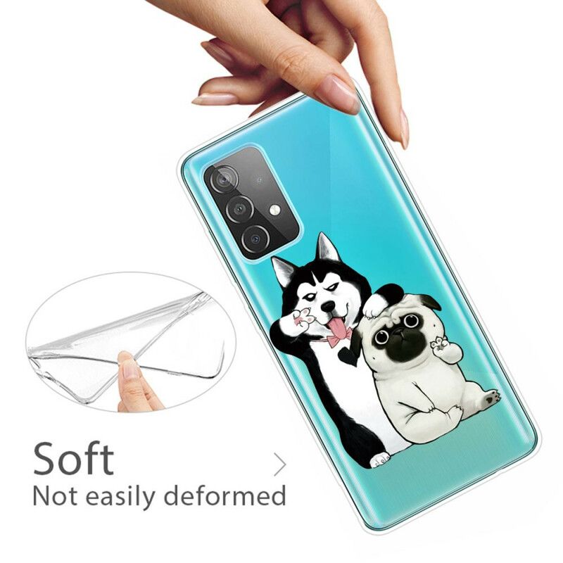 Cover Samsung Galaxy A72 4G / 5G Sjove Hunde