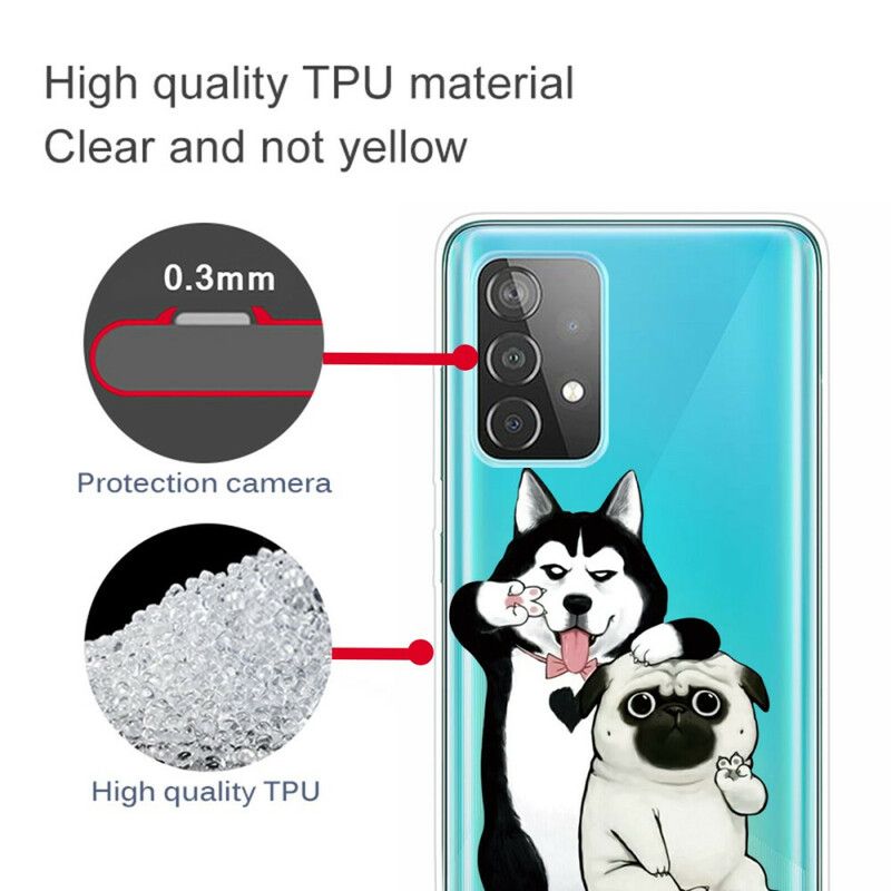 Cover Samsung Galaxy A72 4G / 5G Sjove Hunde