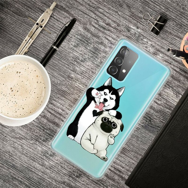 Cover Samsung Galaxy A72 4G / 5G Sjove Hunde