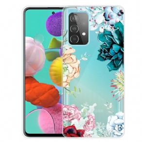 Cover Samsung Galaxy A72 4G / 5G Sømløse Akvarelblomster