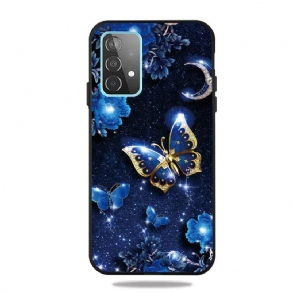 Cover Samsung Galaxy A72 4G / 5G Sommerfugl Om Natten