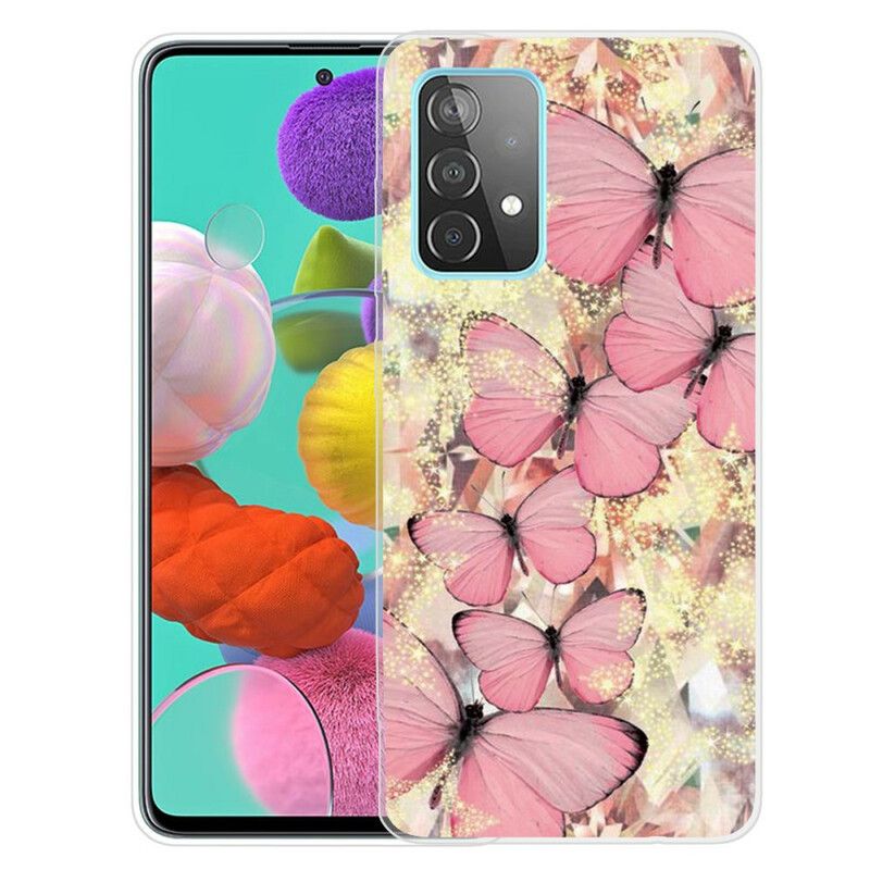 Cover Samsung Galaxy A72 4G / 5G Sommerfugle Sommerfugle