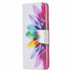 Flip Cover Samsung Galaxy A72 4G / 5G Akvarelblomst