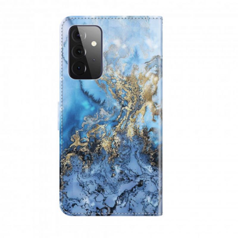 Flip Cover Samsung Galaxy A72 4G / 5G Marmordesign Med Snor