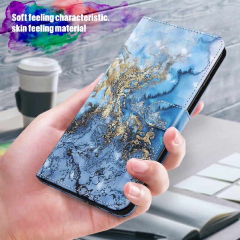 Flip Cover Samsung Galaxy A72 4G / 5G Marmordesign Med Snor