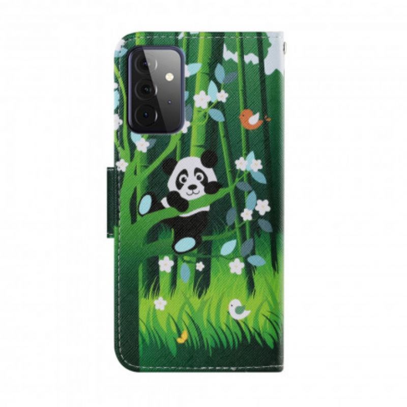 Flip Cover Samsung Galaxy A72 4G / 5G Panda Walk