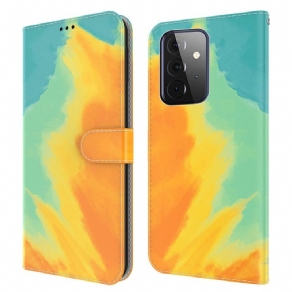 Læder Cover Samsung Galaxy A72 4G / 5G Akvarel