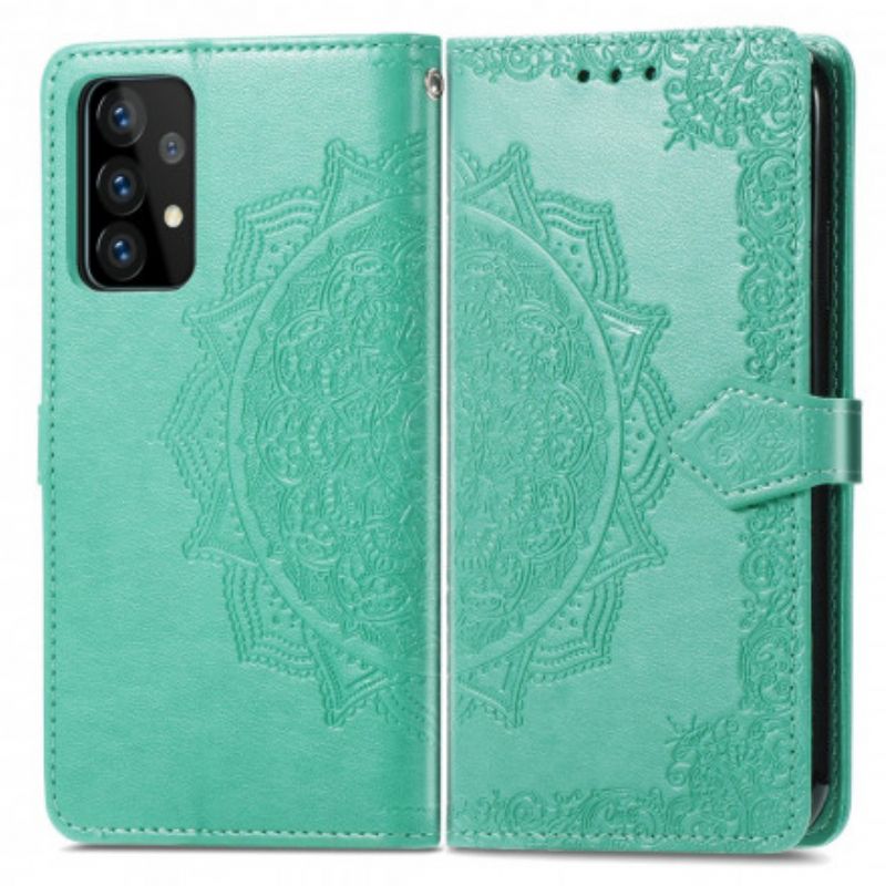 Læder Cover Samsung Galaxy A72 4G / 5G Middelaldermandala