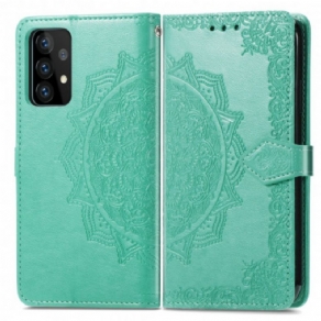 Læder Cover Samsung Galaxy A72 4G / 5G Middelaldermandala