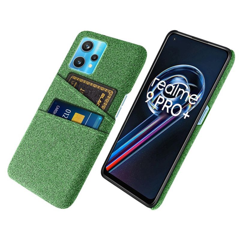 Cover Realme 9 Pro Plus Dobbelt Kortholder Klud