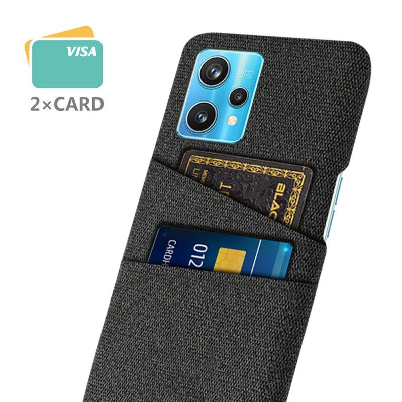 Cover Realme 9 Pro Plus Dobbelt Kortholder Klud