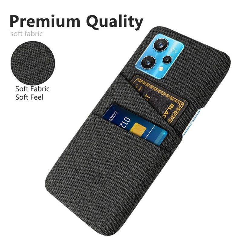 Cover Realme 9 Pro Plus Dobbelt Kortholder Klud