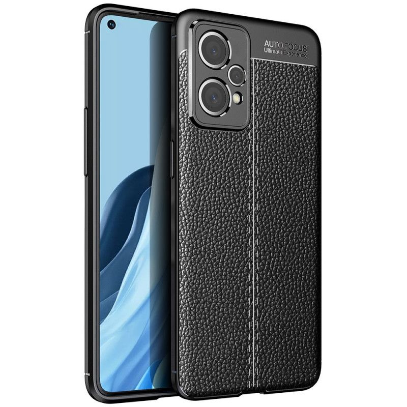 Cover Realme 9 Pro Plus Dobbelt Linje Litchi Lædereffekt