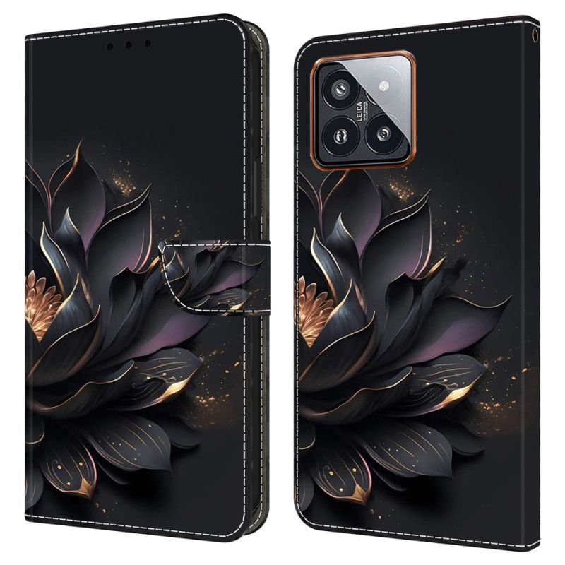 Flip Cover Til Xiaomi 14 Pro Lilla Lotus