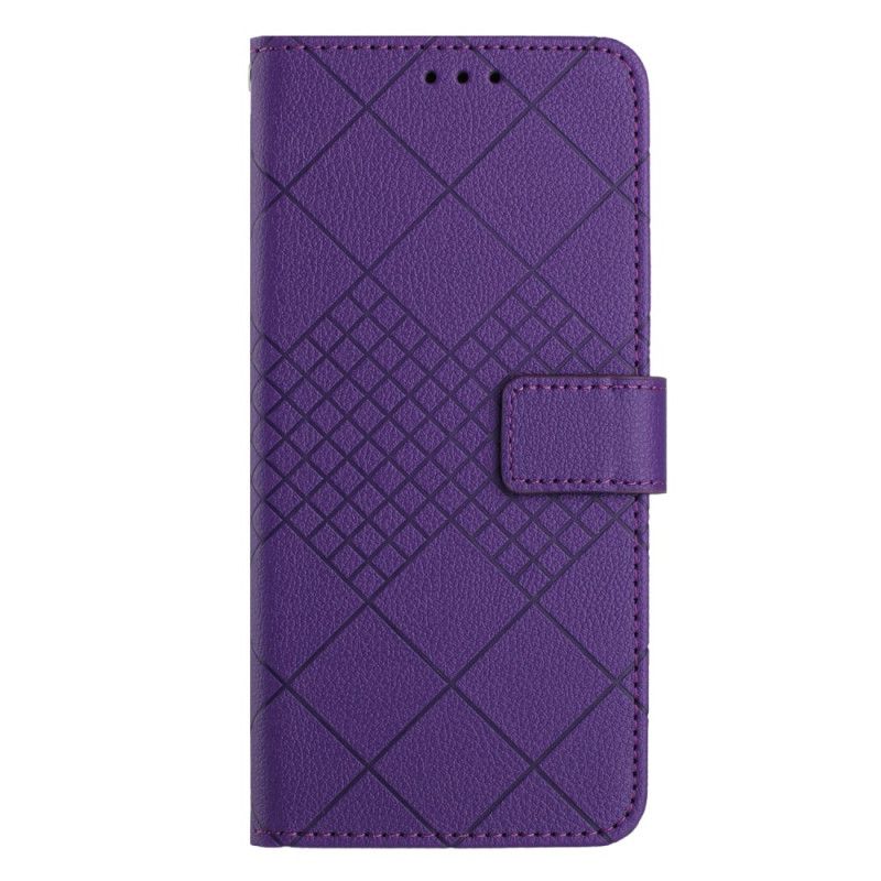 Flip Cover Xiaomi 14 Pro Strappy Diamond Mønster