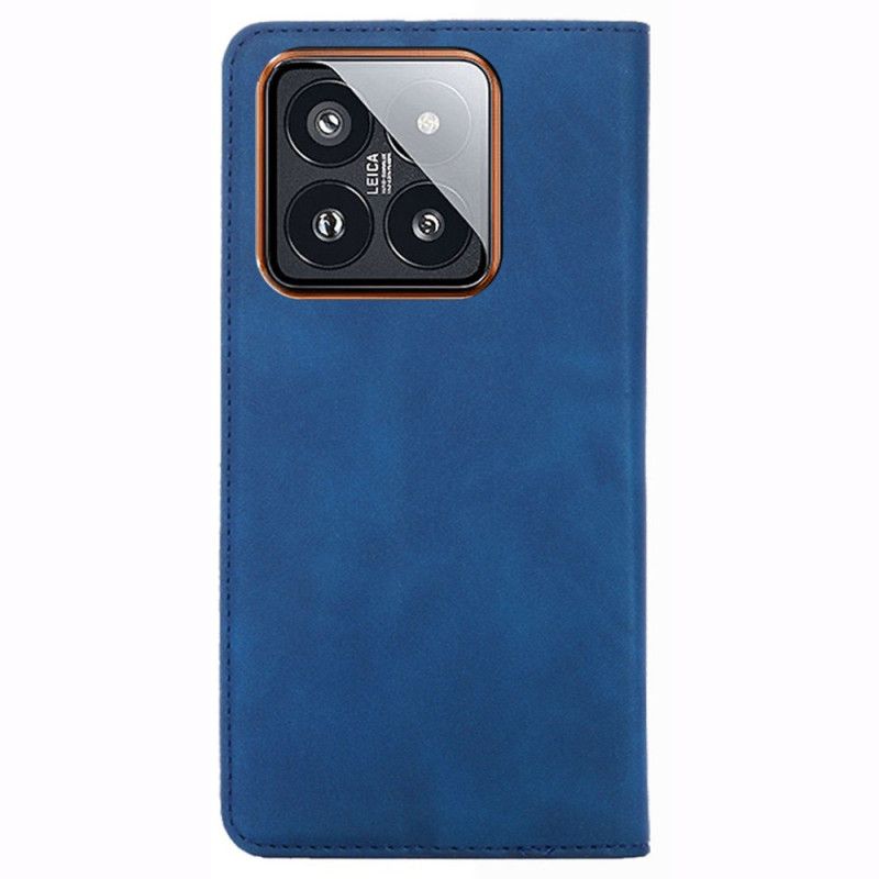 Læder Cover Xiaomi 14 Pro Telefon Etui Ruskindseffekt