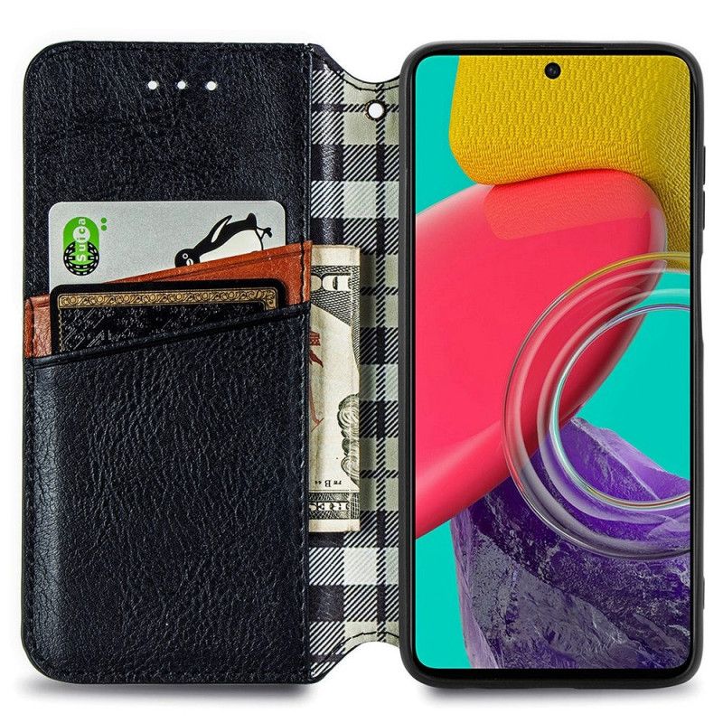 Cover Samsung Galaxy M53 5G Flip Cover Lædereffektmønster