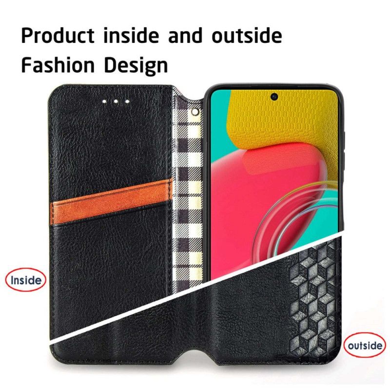 Cover Samsung Galaxy M53 5G Flip Cover Lædereffektmønster