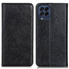 Cover Samsung Galaxy M53 5G Flip Cover Lædertekstur