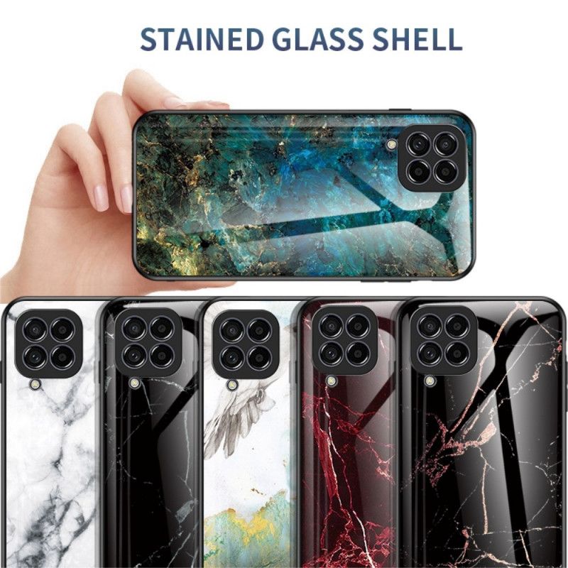 Cover Samsung Galaxy M53 5G Marmor Hærdet Glas