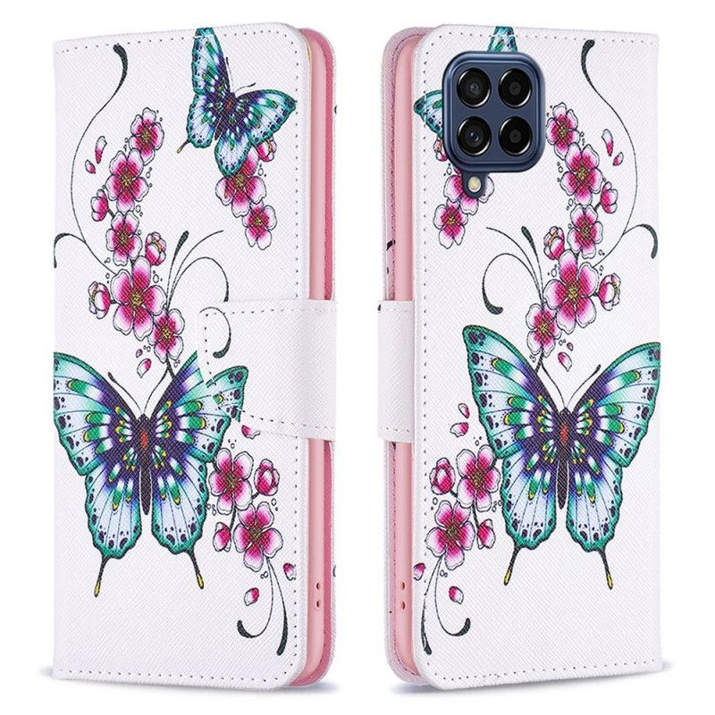 Flip Cover Samsung Galaxy M53 5G Afviste Sommerfugle