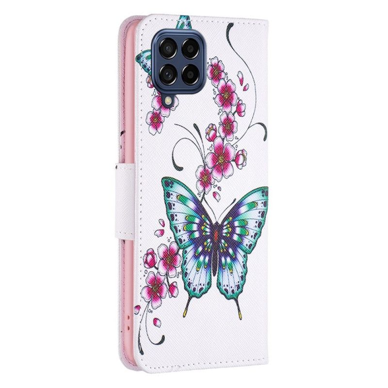 Flip Cover Samsung Galaxy M53 5G Afviste Sommerfugle