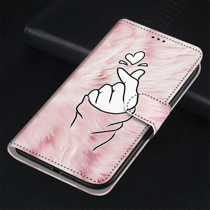 Flip Cover Samsung Galaxy M53 5G Fingerhjerte