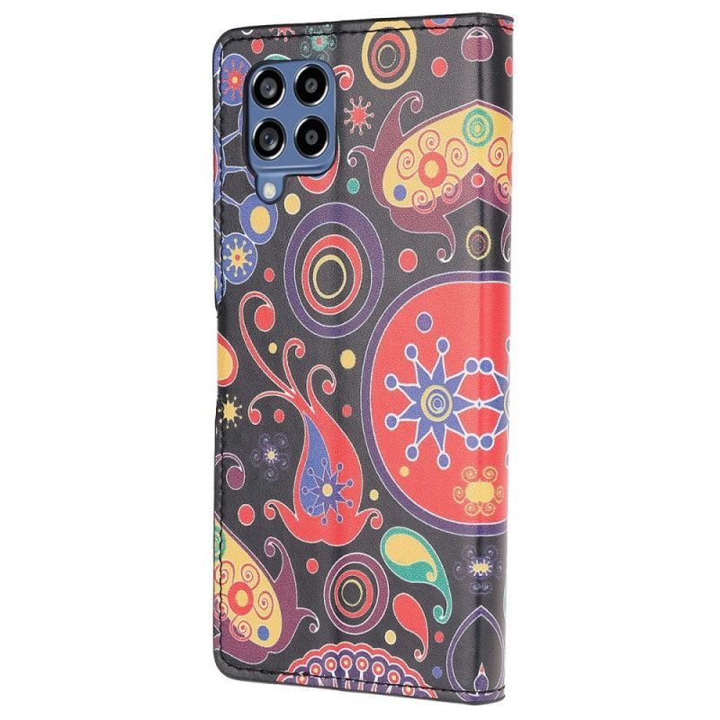 Flip Cover Samsung Galaxy M53 5G Galaksemønster