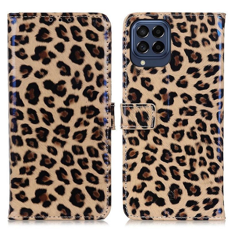 Flip Cover Samsung Galaxy M53 5G Lille Leopardeffekt