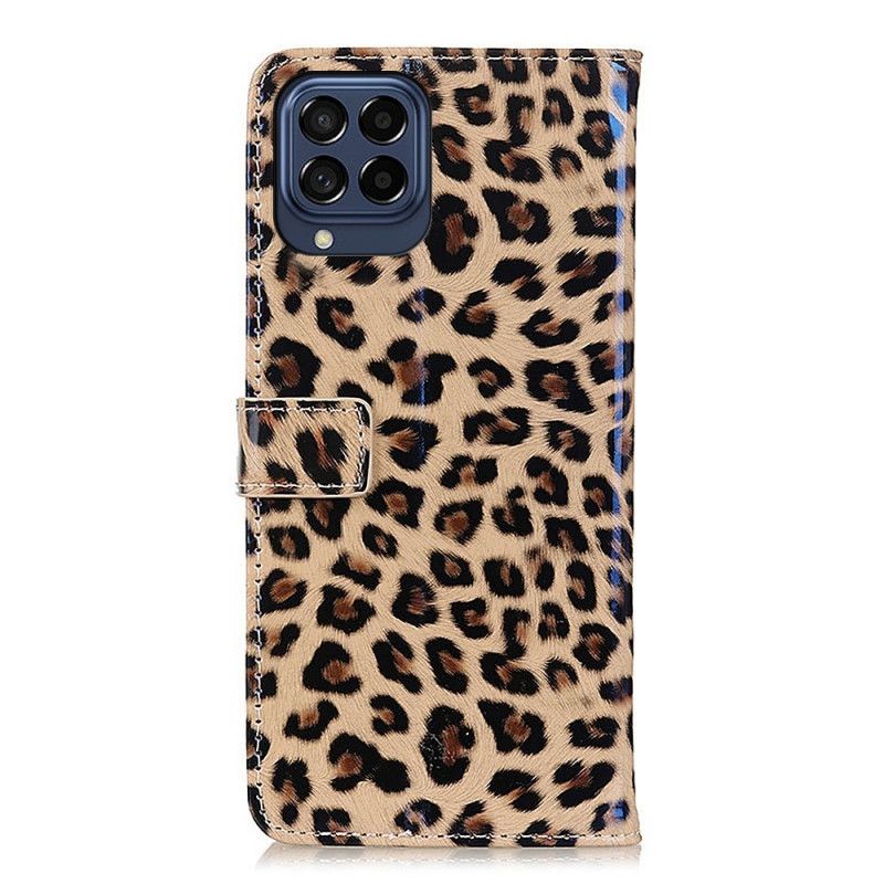 Flip Cover Samsung Galaxy M53 5G Lille Leopardeffekt