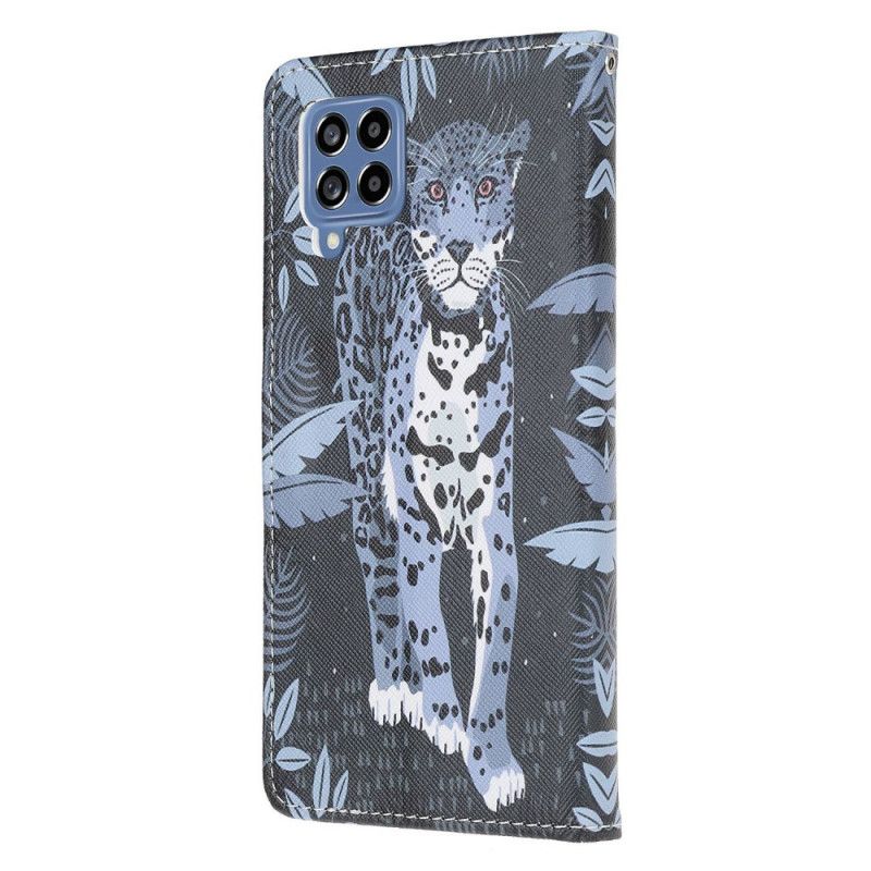 Flip Cover Samsung Galaxy M53 5G Med Snor Leopard Strappy