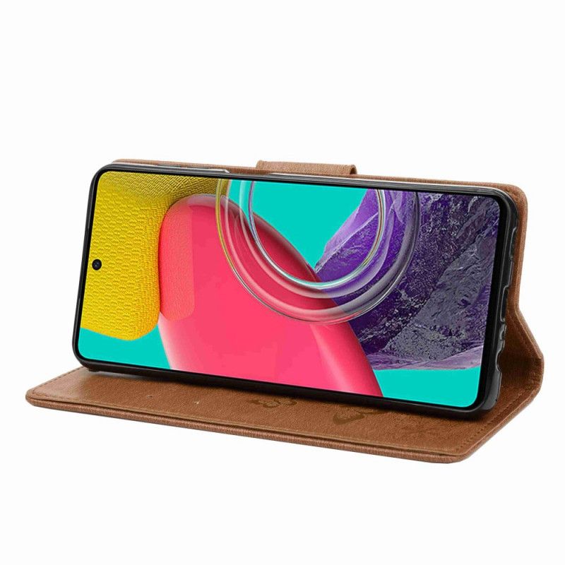 Flip Cover Samsung Galaxy M53 5G Med Snor Sommerfuglestropdesign