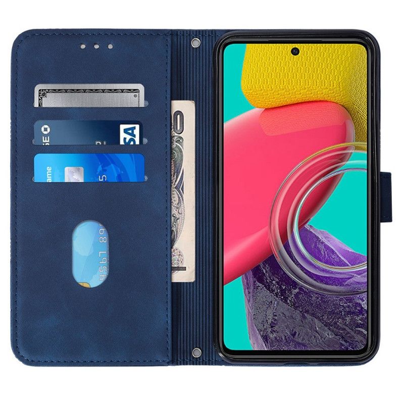 Flip Cover Samsung Galaxy M53 5G Med Snor Stroptrekanter