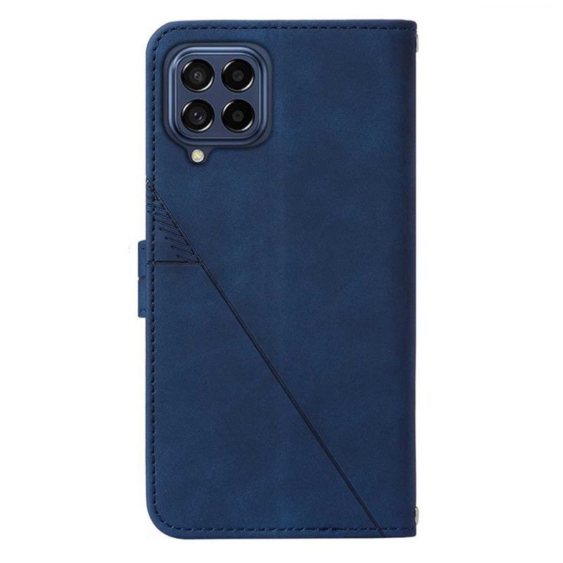 Flip Cover Samsung Galaxy M53 5G Med Snor Stroptrekanter