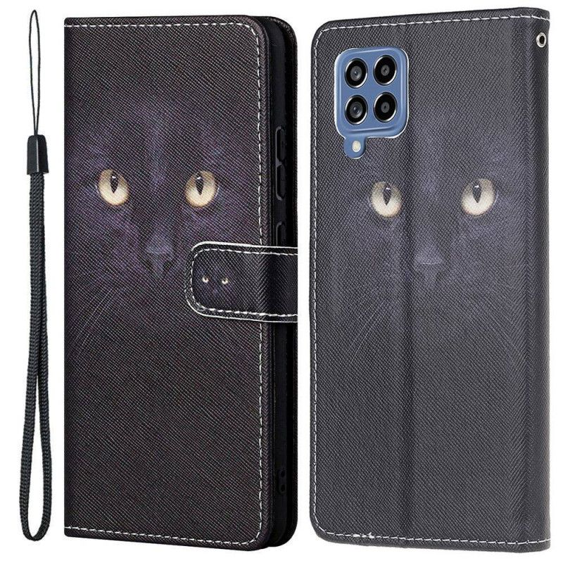 Flip Cover Samsung Galaxy M53 5G Med Snor Thong Cat Eyes