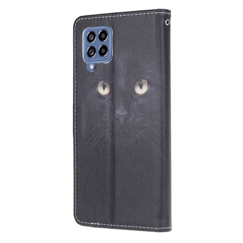 Flip Cover Samsung Galaxy M53 5G Med Snor Thong Cat Eyes