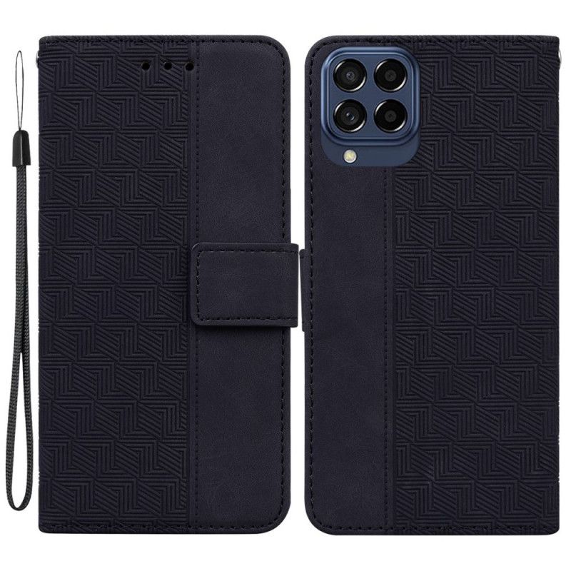 Flip Cover Samsung Galaxy M53 5G Med Snor Thongmønster