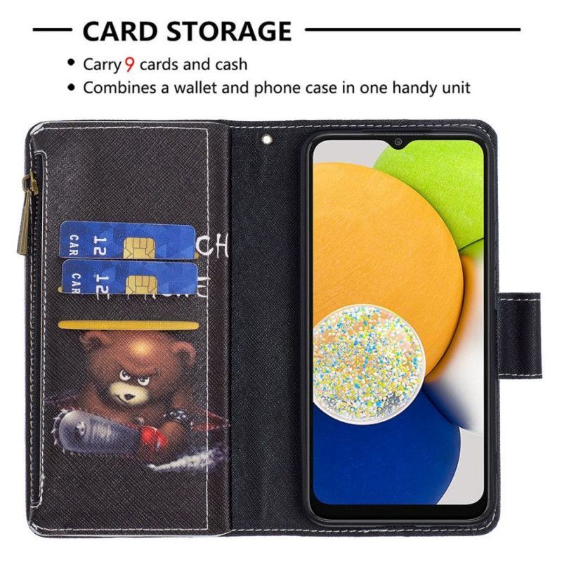 Flip Cover Samsung Galaxy M53 5G Punge Etui Bear Wallet