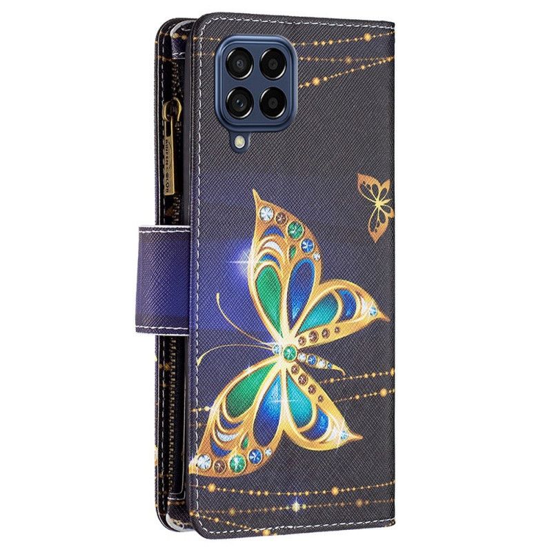 Flip Cover Samsung Galaxy M53 5G Punge Etui Sommerfugle Tegnebog