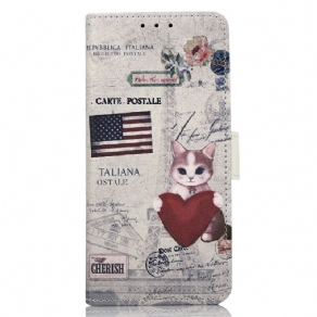 Flip Cover Samsung Galaxy M53 5G Rejsende Kat