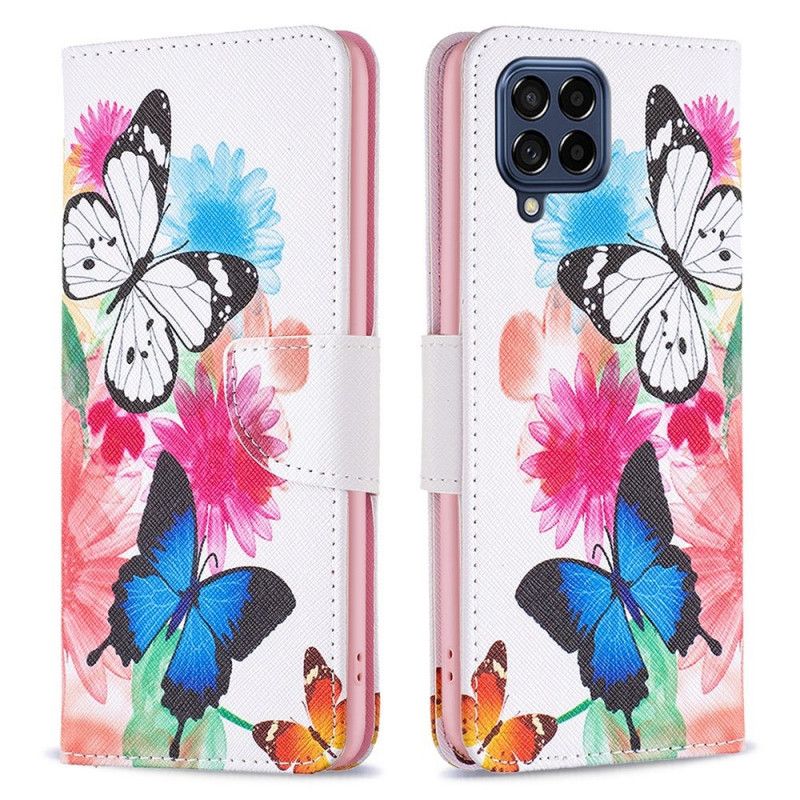 Flip Cover Samsung Galaxy M53 5G Sommerfugle Sommerfugle