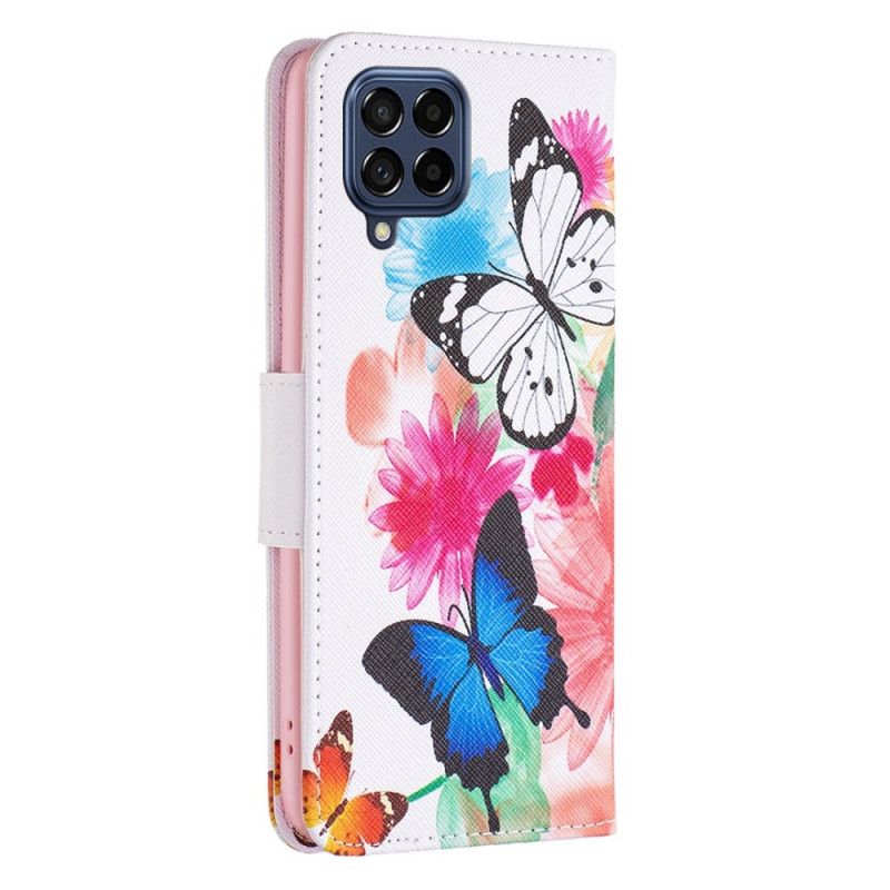 Flip Cover Samsung Galaxy M53 5G Sommerfugle Sommerfugle