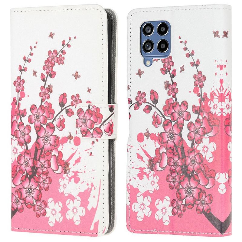 Flip Cover Samsung Galaxy M53 5G Tropiske Blomster