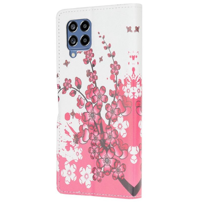 Flip Cover Samsung Galaxy M53 5G Tropiske Blomster