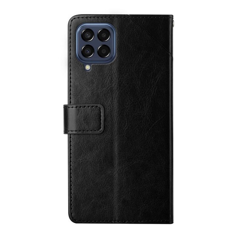 Flip Cover Samsung Galaxy M53 5G Y Design Læderstil