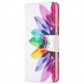 Læder Cover Samsung Galaxy M53 5G Akvarelblomst