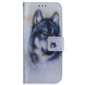 Læder Cover Samsung Galaxy M53 5G Akvarelhund