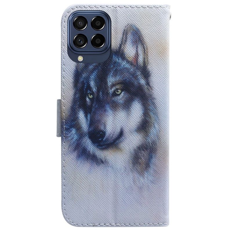 Læder Cover Samsung Galaxy M53 5G Akvarelhund