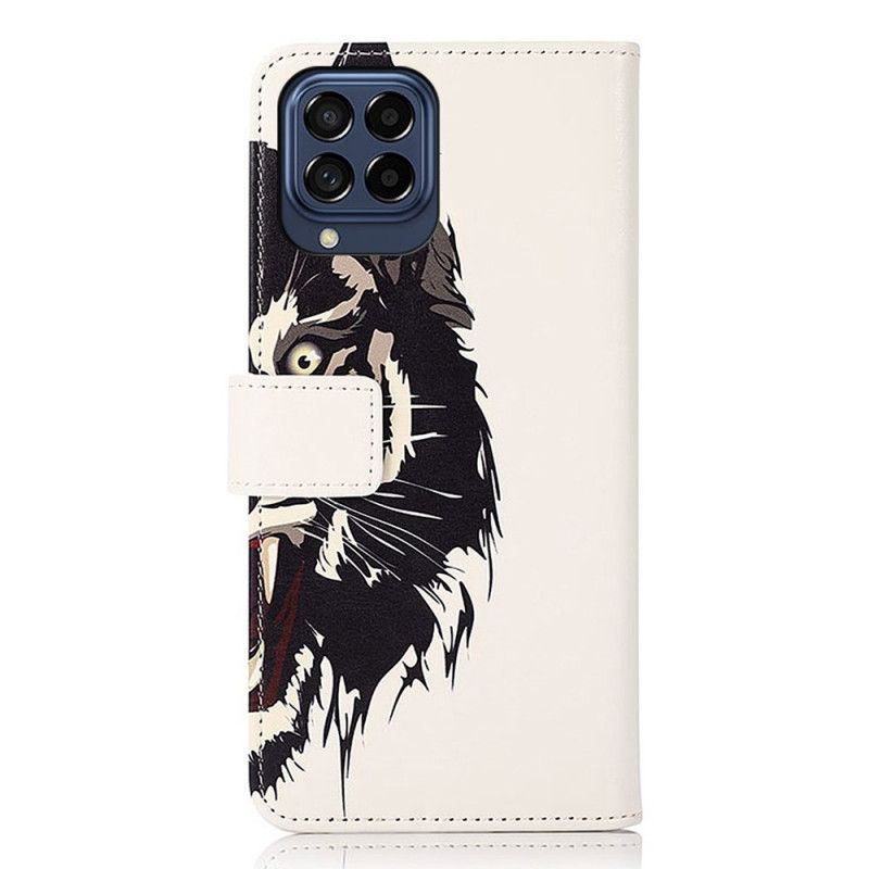 Læder Cover Samsung Galaxy M53 5G Hærd Tiger