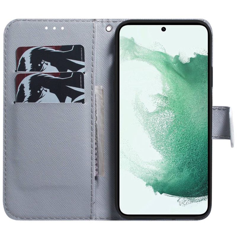 Læder Cover Samsung Galaxy M53 5G Hvid Tiger